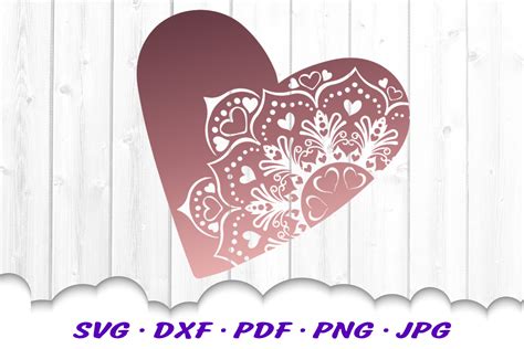 Heart Mandala SVG Heart SVG Files for Cricut Mandala SVG - Etsy UK