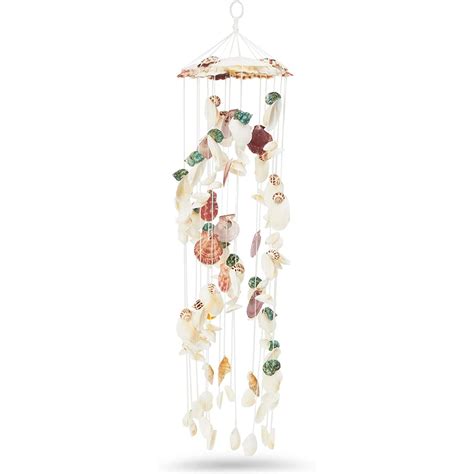 Handmade Natural Seashell Wind Chimes Indoor Outdoor For Nautical Beach