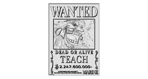 One Piece Wanted Posters Blackbeard