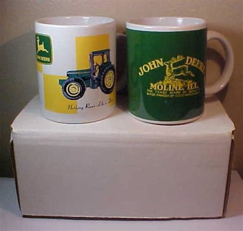 Vintage Collectable Iconic Heavy Set Of John Deere Mugs Etsy