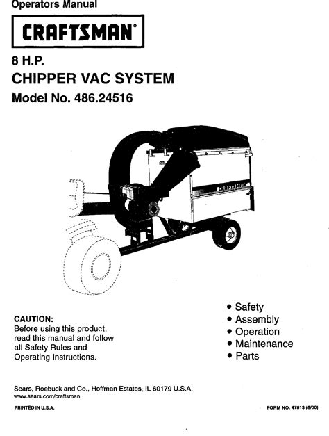 Craftsman 486 24516 Operators Manual