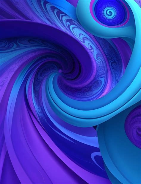 Premium AI Image | Purple and blue wallpaper with a colorful swirl