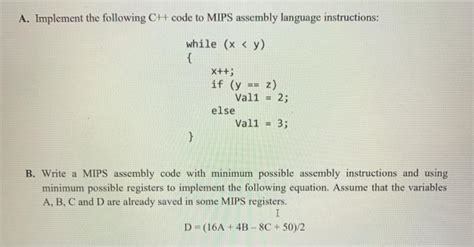 Solved A Implement The Following C Code To Mi Solutioninn