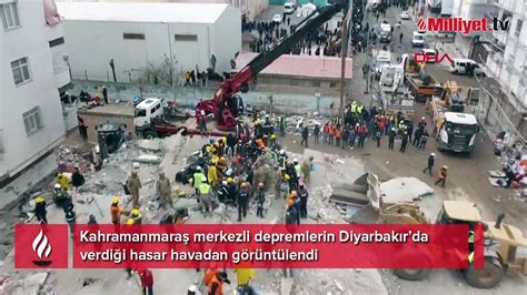 Diyarbakırda depremin verdiği hasar havadan görüntülendi Dailymotion