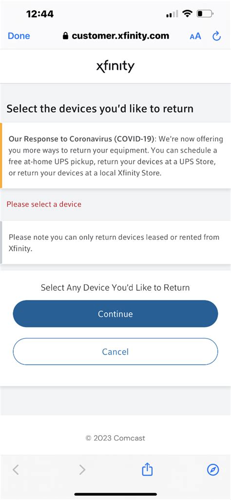 ‎cant Select A Device To Return Xfinity Community Forum