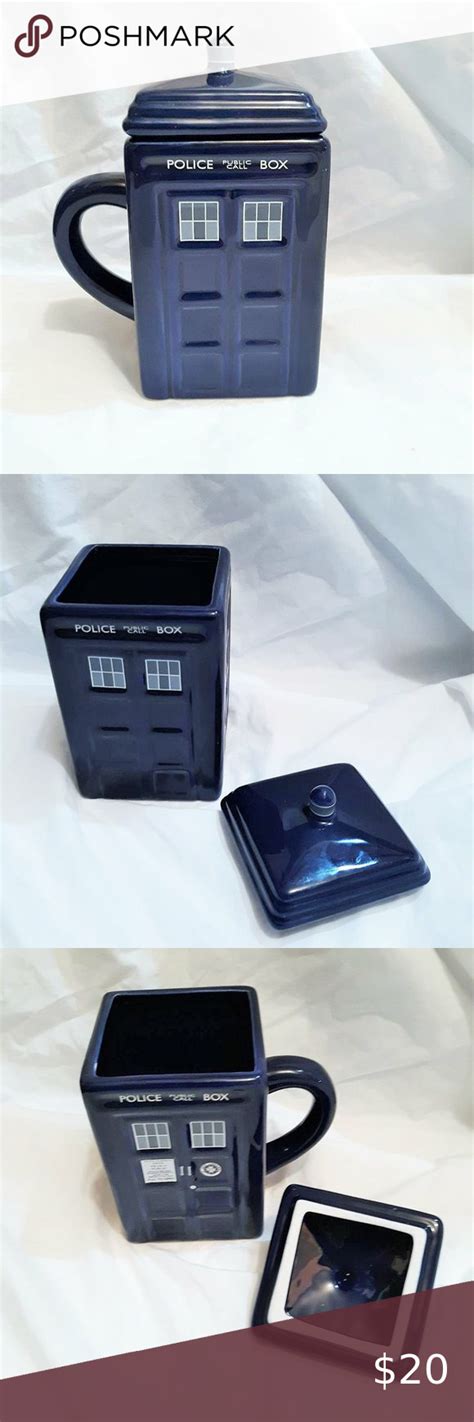 TARDIS Mug Cup With Lid Dr. Who T.A.R.D.I.S.