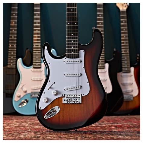 La Left Handed Electric Guitar By Gear4music Sunburst At Gear4music