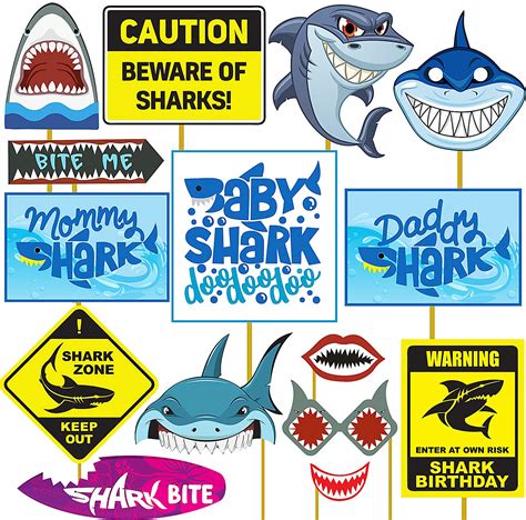 Buy Party Propz Baby Shark Theme Birthday Decorations 15Pcs Baby Shark