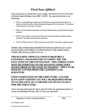 Fillable Online Flood Zone Affidavit Town Of Charlestown Fax Email