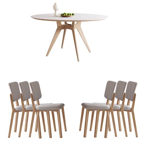 Greyleigh Cream Style Sintered Stone Modern Round Table Round Dining