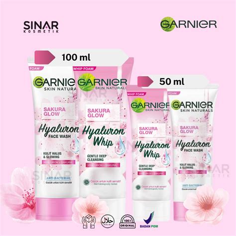 Jual GARNIER Sakura Glow Glowing Face Wash Sakura White Pinkish Glow