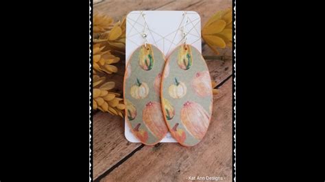 Wood Earrings With Paper And Mod Podge Youtube