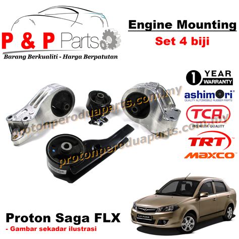 Engine Mounting 4pcs Set Proton Saga BLM FLX 1 Year Warranty