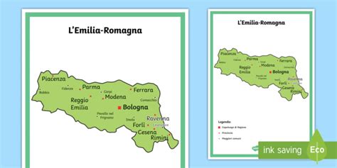 Scuola Primaria L Emilia Romagna Cartina Politica