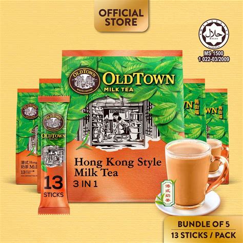 Bundle Of 5 OLDTOWN Instant 3in1 Premix Milk Tea 13 Sticks HALAL