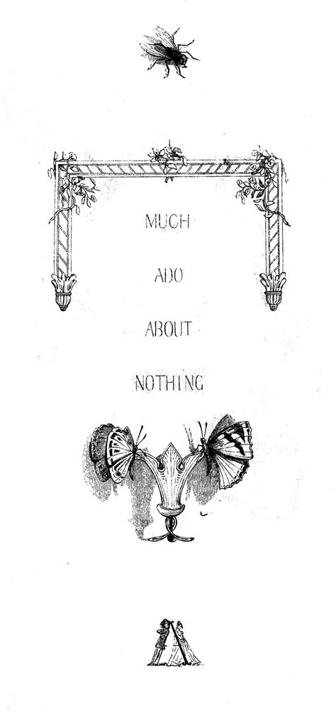 Much Ado About Nothing Title Page Victorian Illustrated Shakespeare Archive