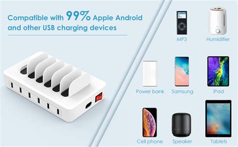 Amazon Charging Station For Multiple Devices Ports Compatible