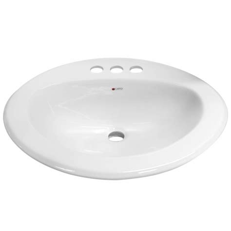 Lavabo Dropin Modelo Cato Blanco Color Blanco