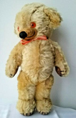 Vintage Old Merrythought Cheeky Mohair Teddy Bear With Bells 1960s 15