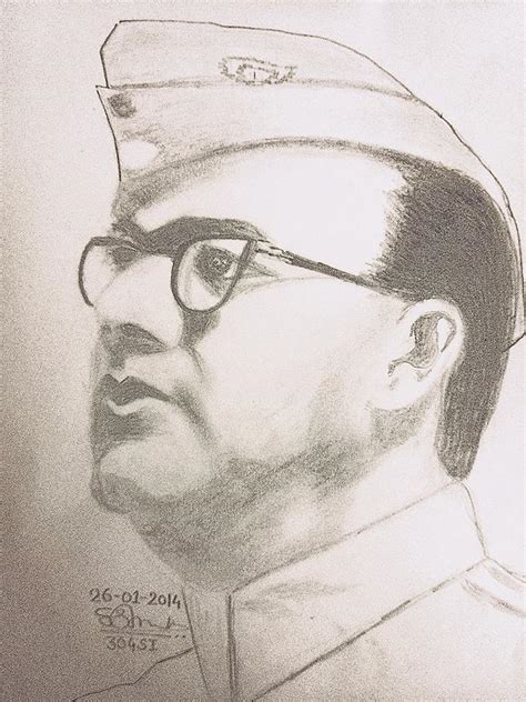 How To Draw Netaji Subhash Chandra Bose Step By Step At Drawing Tutorials