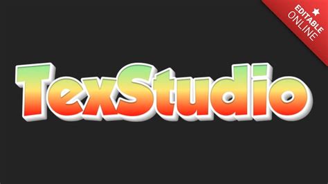 TexStudio Cool Text Effect Generator