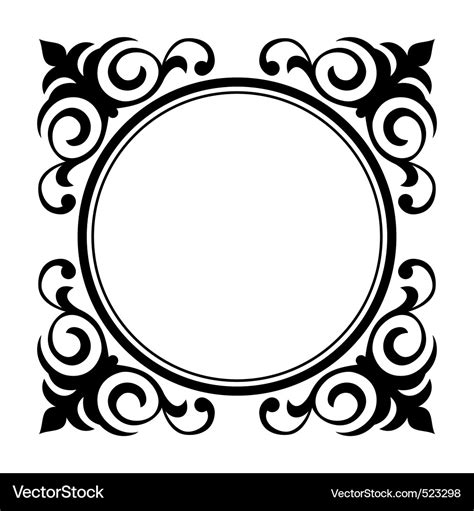 Circle Ornamental Decorative Frame Royalty Free Vector Image