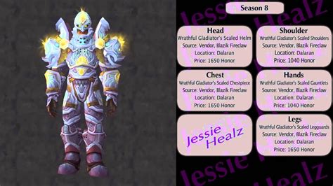 Jessiehealz Paladin Season 1 10 Pvp Sets World Of Warcraft Youtube