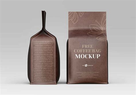 Free All Sides Coffee Bag Mockup (PSD)