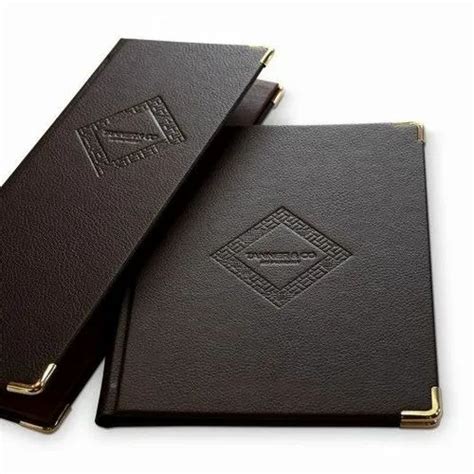 leather restaurant menu folder  piece  noida id