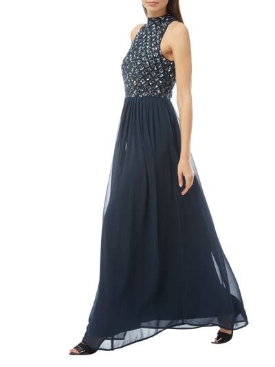 Lace Beads Abendkleid Aus Chiffon Mit Pailletten Dunkelblau Online