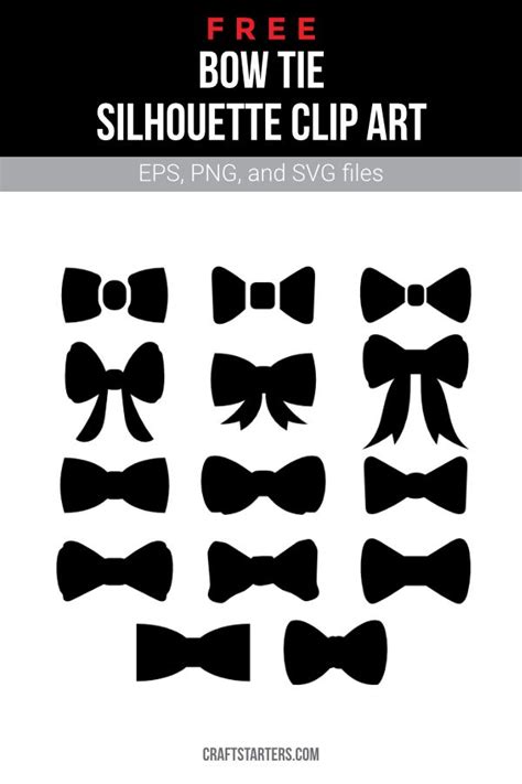 Free Bow Tie Silhouette Clip Art