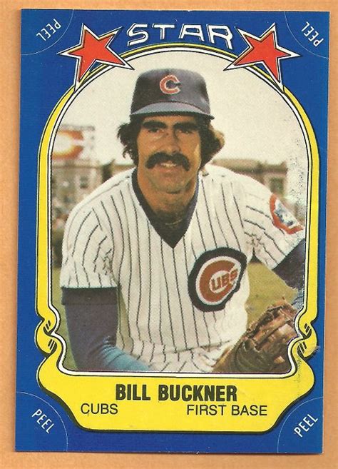 Chicago Cubs Bill Buckner 1981 Fleer Star Sticker Baseball Card 29