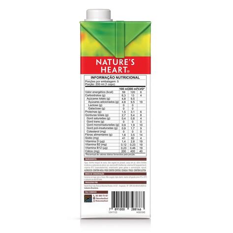 Bebida Vegetal Natures Heart Cacau E Arroz 1l Bretas Supermercado