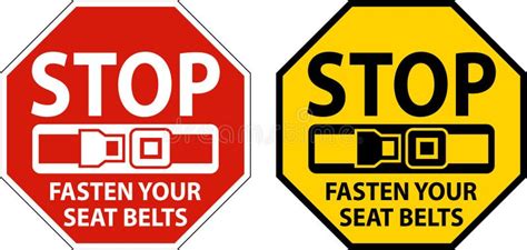 Fasten Your Seat Belts Icon Stock Vector Illustration Of Precaution