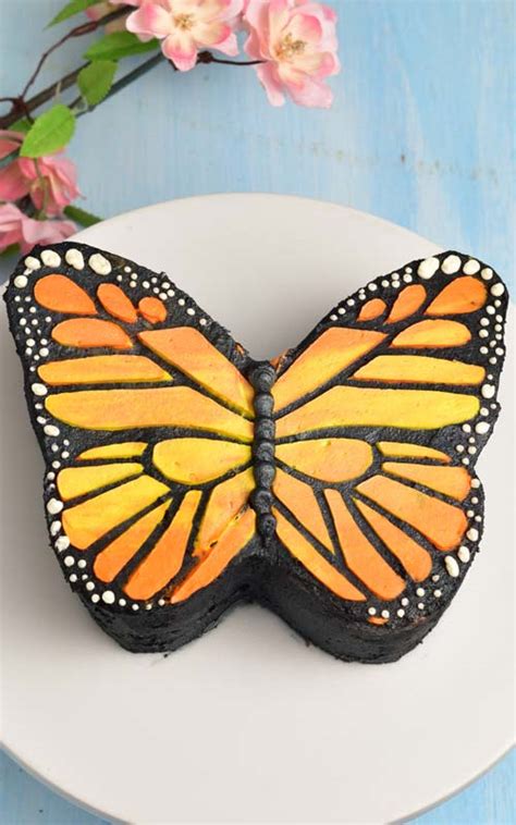 How To Make Buttercream Butterfly Cake Template Haniela S