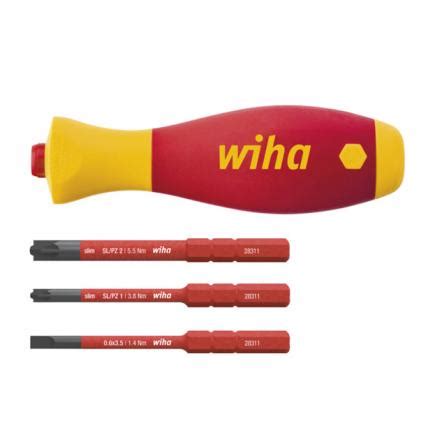 Wiha Screwdriver With Bit Holder Set Softfinish Slimvario