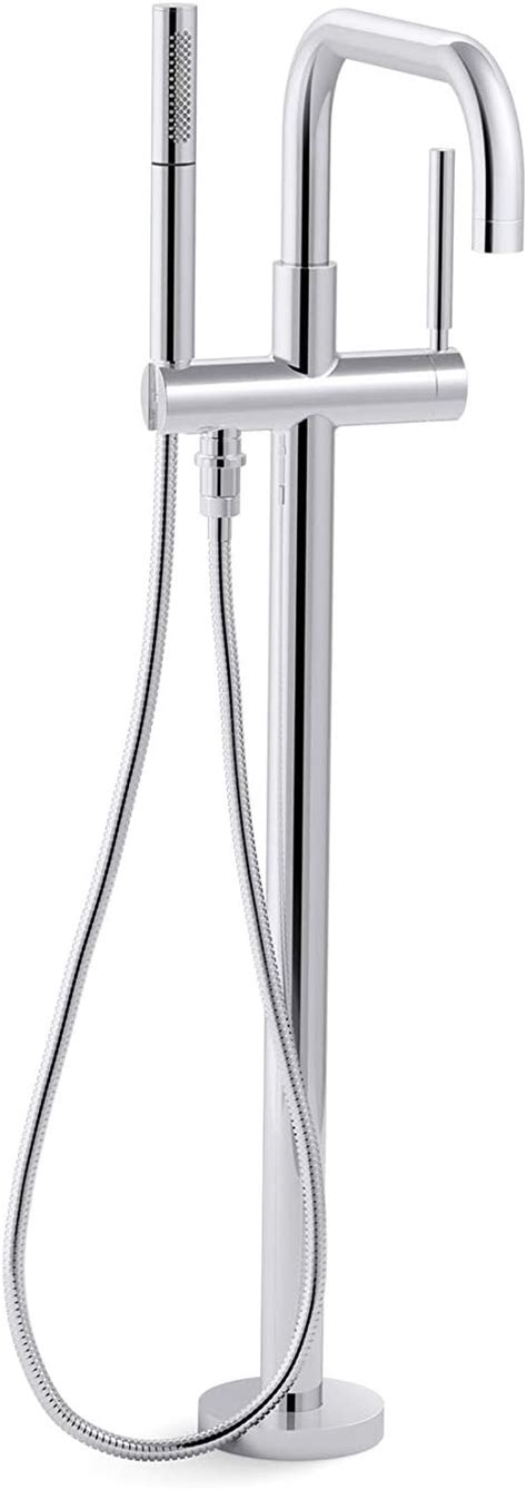 Kohler K T Cp Purist Floor Mount Bath Filler With Handshower