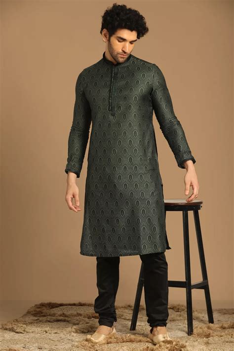 Buy Dapper Light Green Kurta Set Online In India Manyavar Kurta Pajama For Men