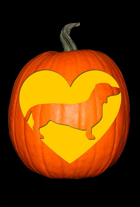 Printable Dachshund Pumpkin Carving Pattern