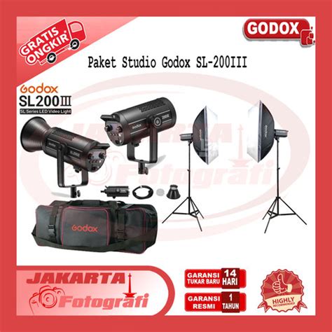 Promo Paket Studio Godox SL200 III Lampu Video Light LED SL200III SL