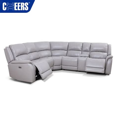 Gray Power Recliner Sectional | Gonzalez Furniture