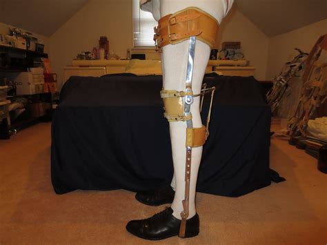 Leg Braces Metal And Leather Full Leg Braces Polio Etsy Uk