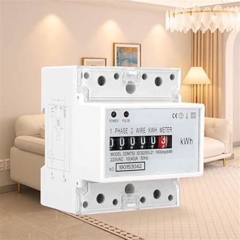 Buy Electric Meter Single Phase 4p Led Din Rail Electricity Power Consumption Wattmeter Energy