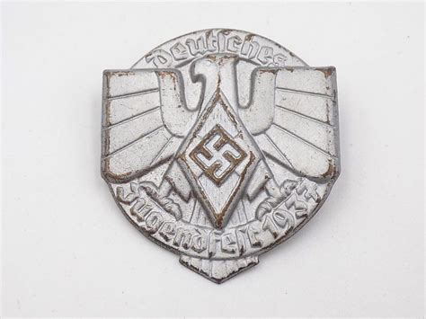 German Hj Deutsches Jugendfest Tinnie Badge Damn Yankee