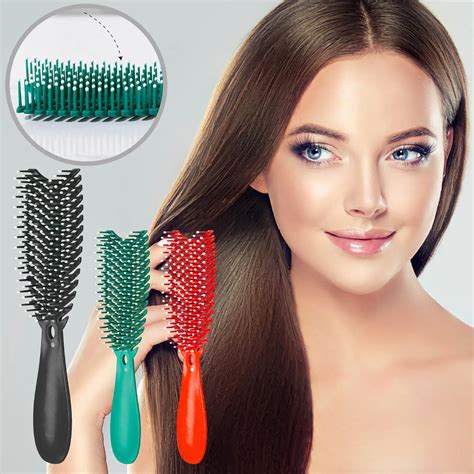 Hairdressing Curls Suit Hair Comb Professional Bristle And Nylon