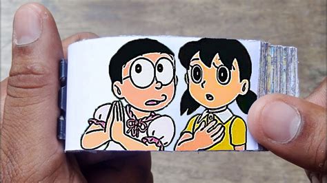 Doraemon Cartoon Flipbook Nobita Became Shizuka Flip Book Flip