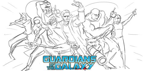 Get This Guardians Of The Galaxy All Characters Coloring