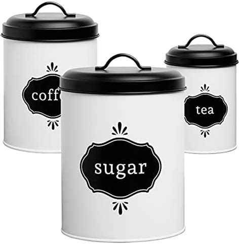 Baie Maison Large Kitchen Canisters Set Of Farmhouse Canister Sets