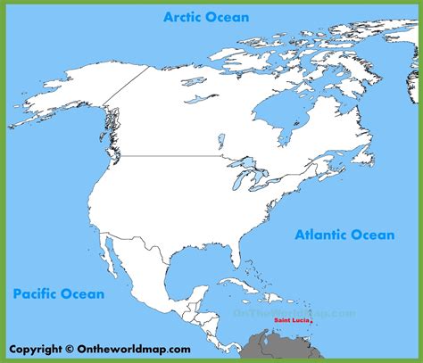 Saint Lucia Location On The North America Map