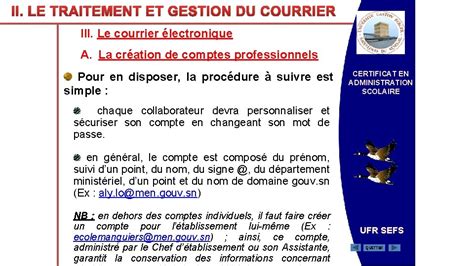 Chapitre Ii Traitement Et Gestion Du Courrier Le